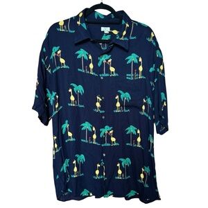 Maus Hoffman Giraffe Print‎ Shirt Hawaiian Vintage | Men’s Size XL